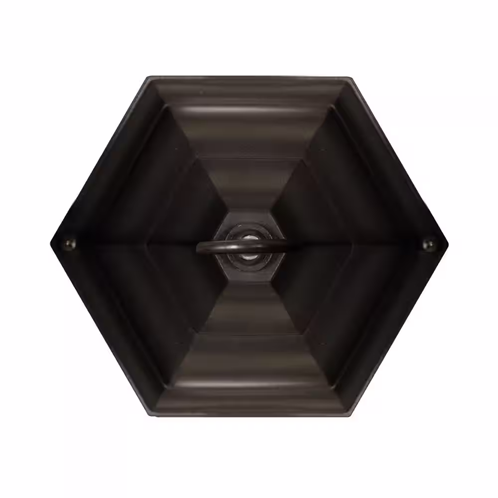 Euri Lighting Hanging Flame 4-Light Bronze Finish with Water Glass Lens LED Outdoor Pendant Light with Integrated LED