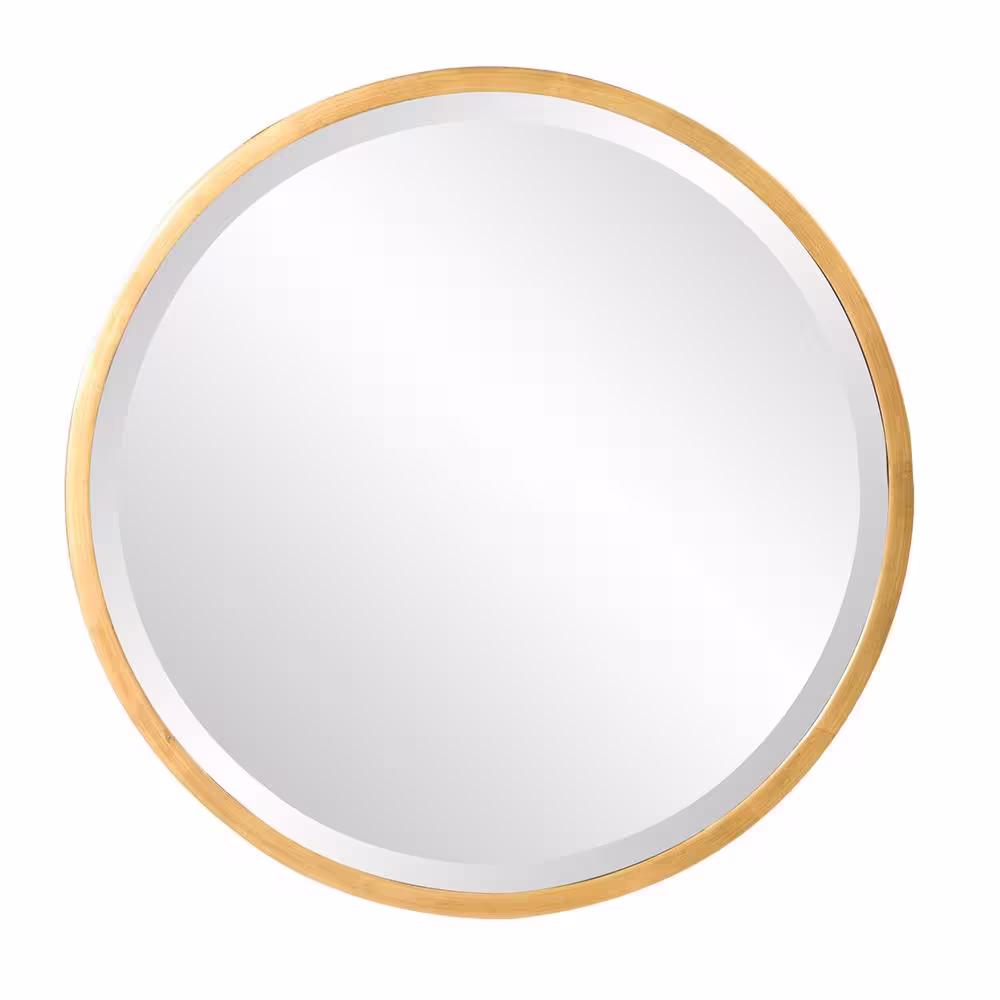 Marley Forrest Medium Round Black Modern Mirror (24 in. H x 24 in. W)