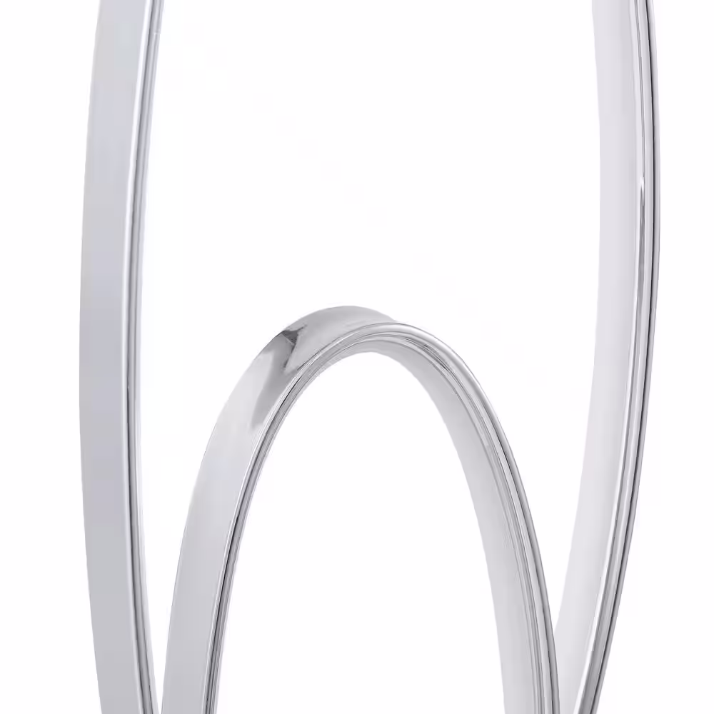 None Milan 10 in. Chrome LED Strip and Touch Dimmer Table Lamp