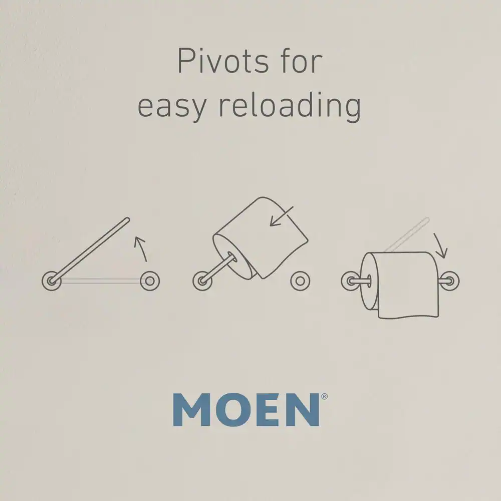 MOEN Banbury Pivoting Double Post Toilet Paper Holder in Spot Resist Brushed Nickel