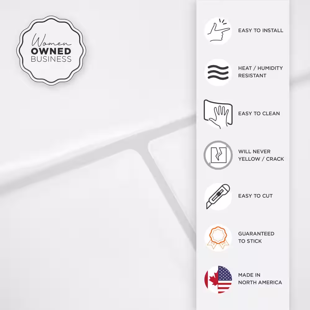 smart tiles Oslo White 22.56 in. x 10.88 in. Vinyl Peel and Stick Tile (2.80 sq. ft./ 2-pack)