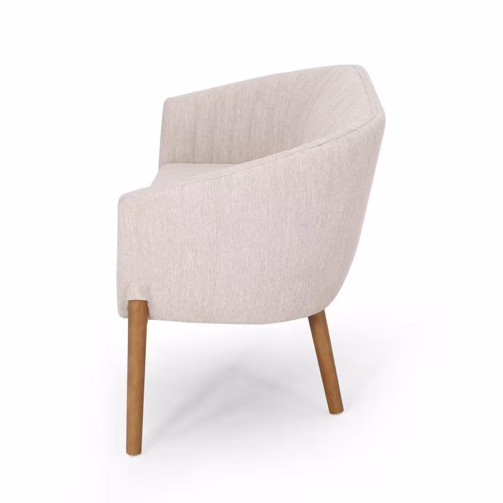 Noble House Galena 55 in. Beige Solid Fabric 2-Seat Loveseats