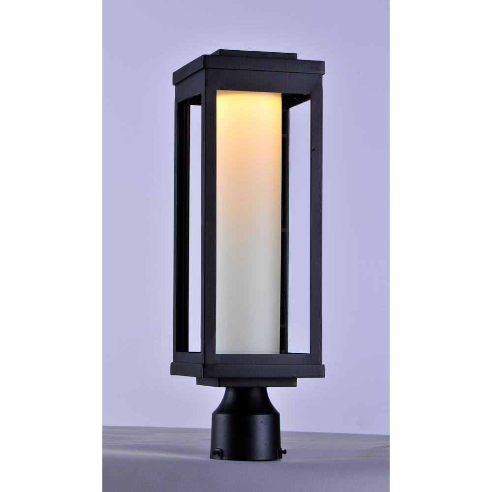 Maxim Lighting Salon 6 in. Wide 1-Light Outdoor Black Integrated LED Post Light