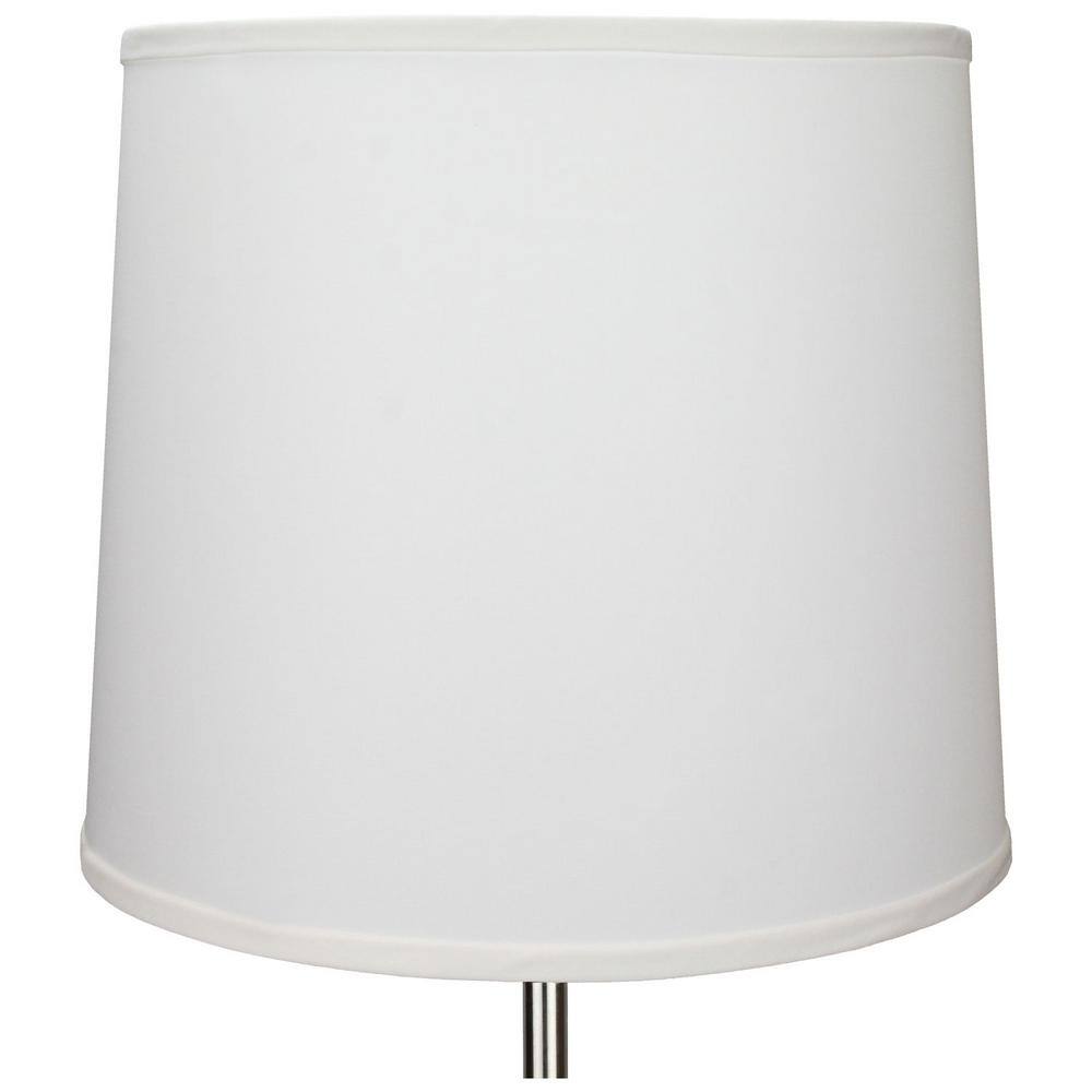 FenchelShades.com 14 in. Top Diameter x 16 in. Bottom Diameter x 14 in. Slant Linen Snow Empire Lamp Shade