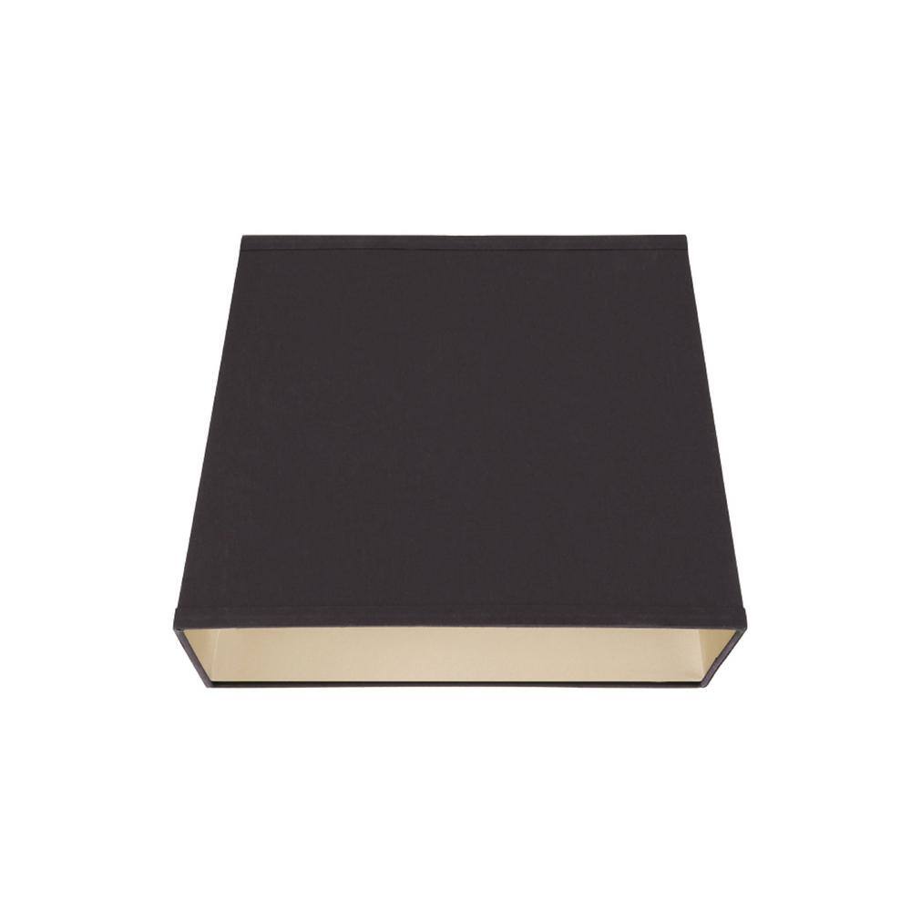 Aspen Creative Corporation 12 in. x 9.5 in. Black and Gold Inside Hardback Rectangular Lamp Shade