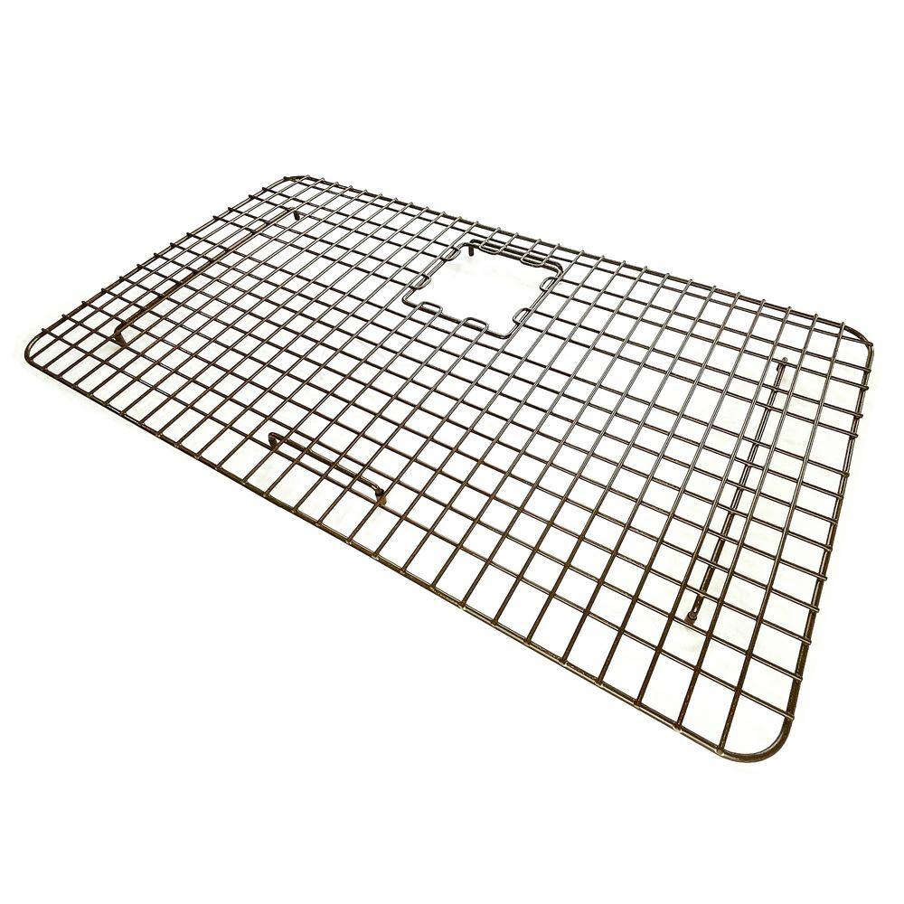 SINKOLOGY SinkSense Merrick 29.75 in. x 17.35 in. Vinyl Coated Steel Kitchen Sink Bottom Grid in Antique Brown