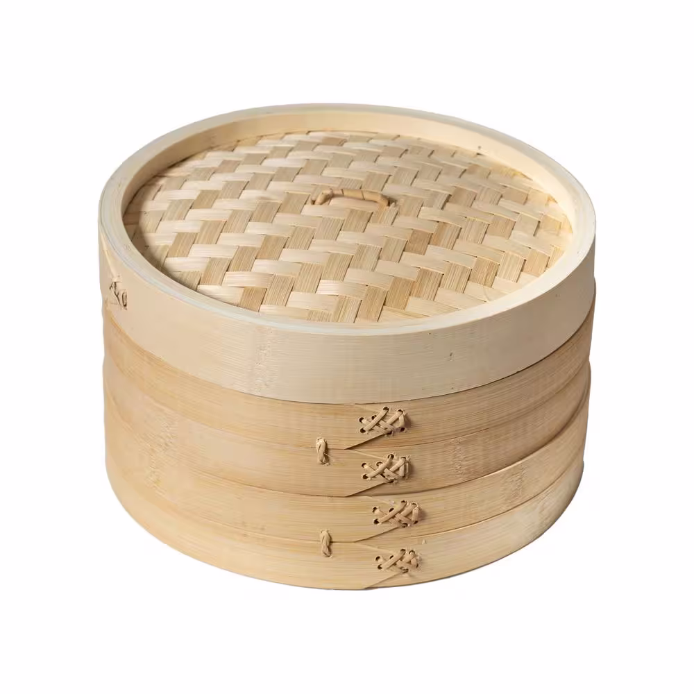 Joyce Chen Joyce Chen 10 in. Natural Bamboo 3-Tier Steamer Baskets