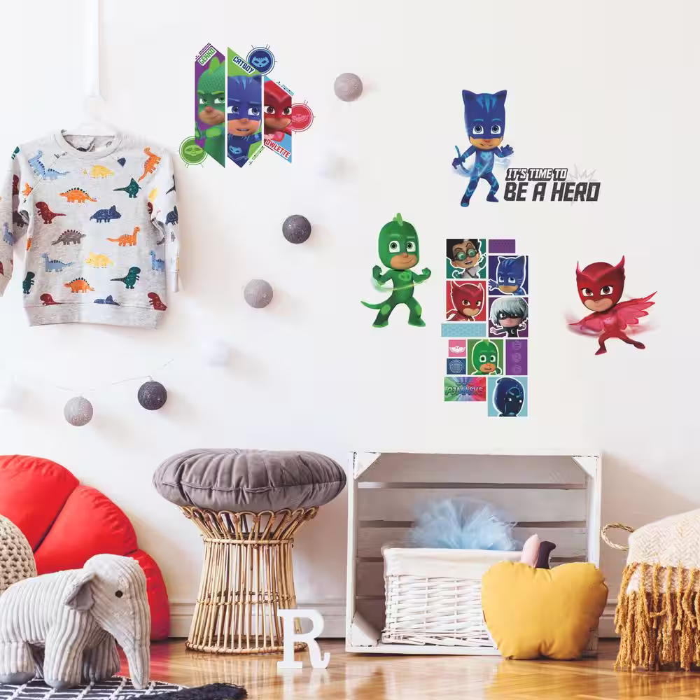 RoomMates Red and Green and Blue Pj Masks Wall Decals