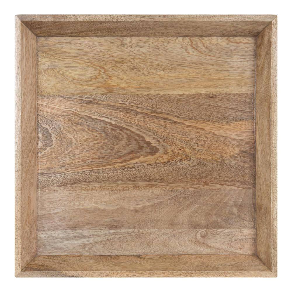 Kate and Laurel Bess 18.00 in. W Rectangle Natural Wood Decorative Tray