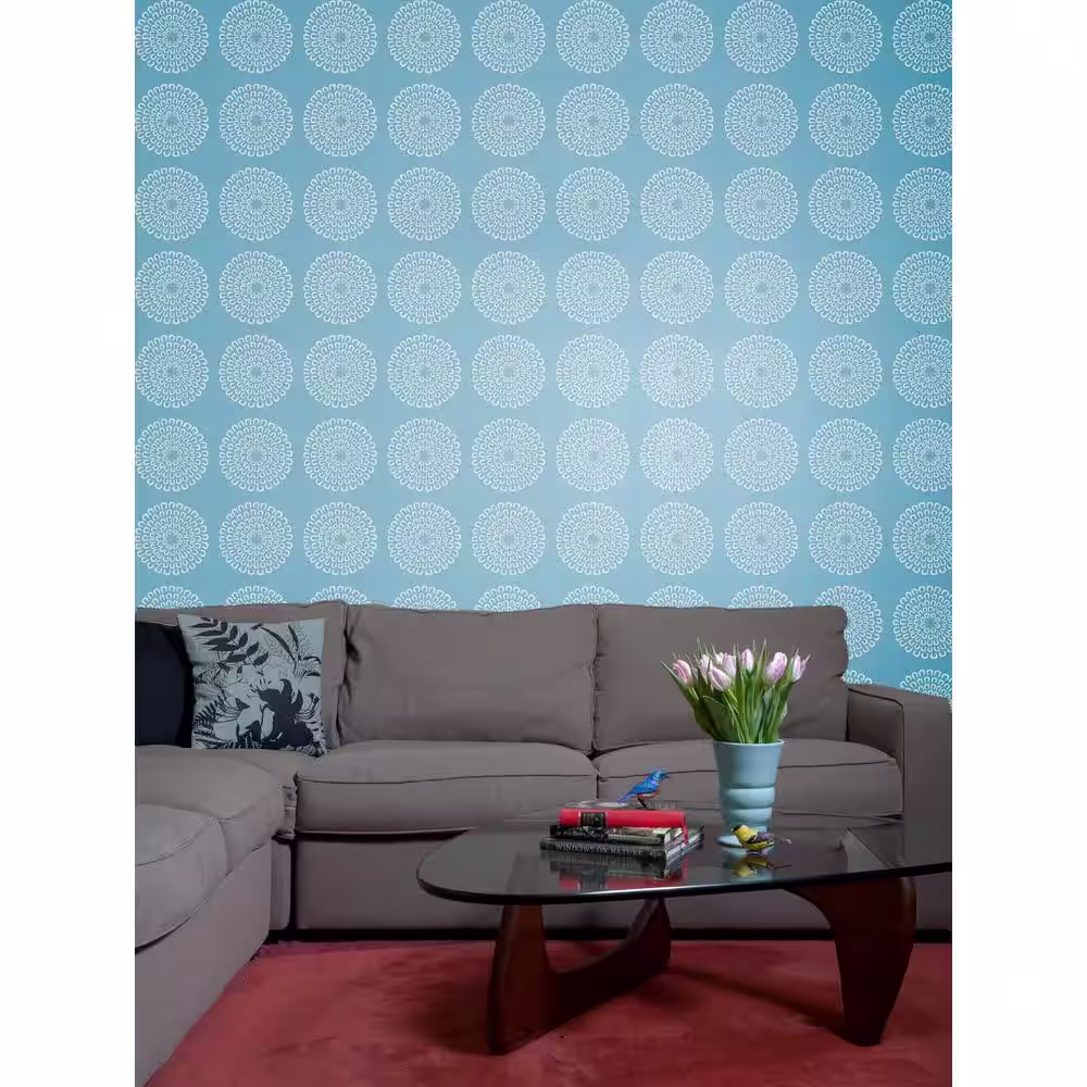 Stencil1 Asian Mum Repeat Pattern Stencil