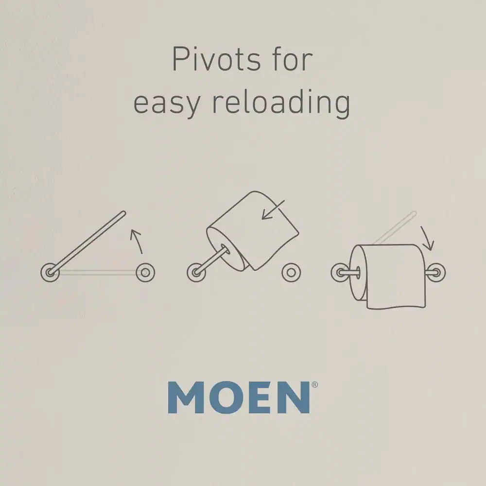 MOEN Genta LX Pivoting Toilet Paper Holder in Matte Black