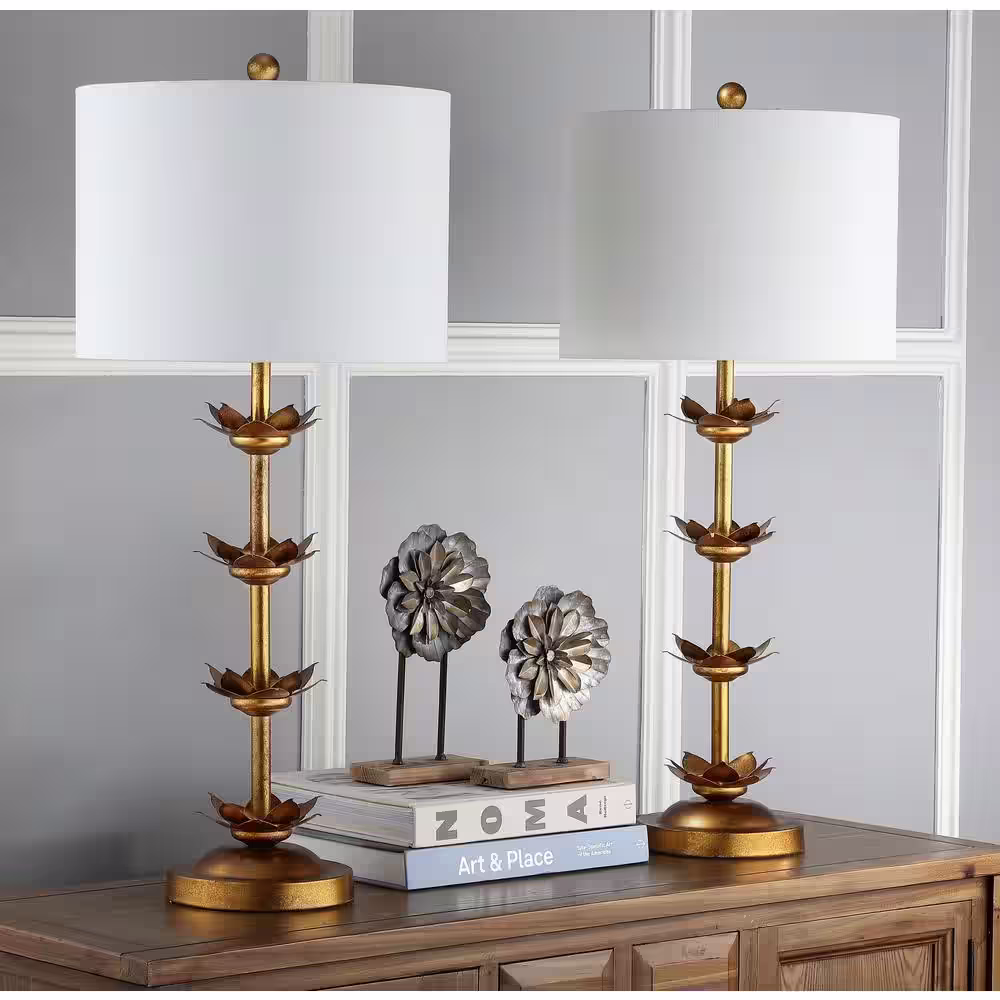 SAFAVIEH Lani 32 in. Antique Gold Table Lamp