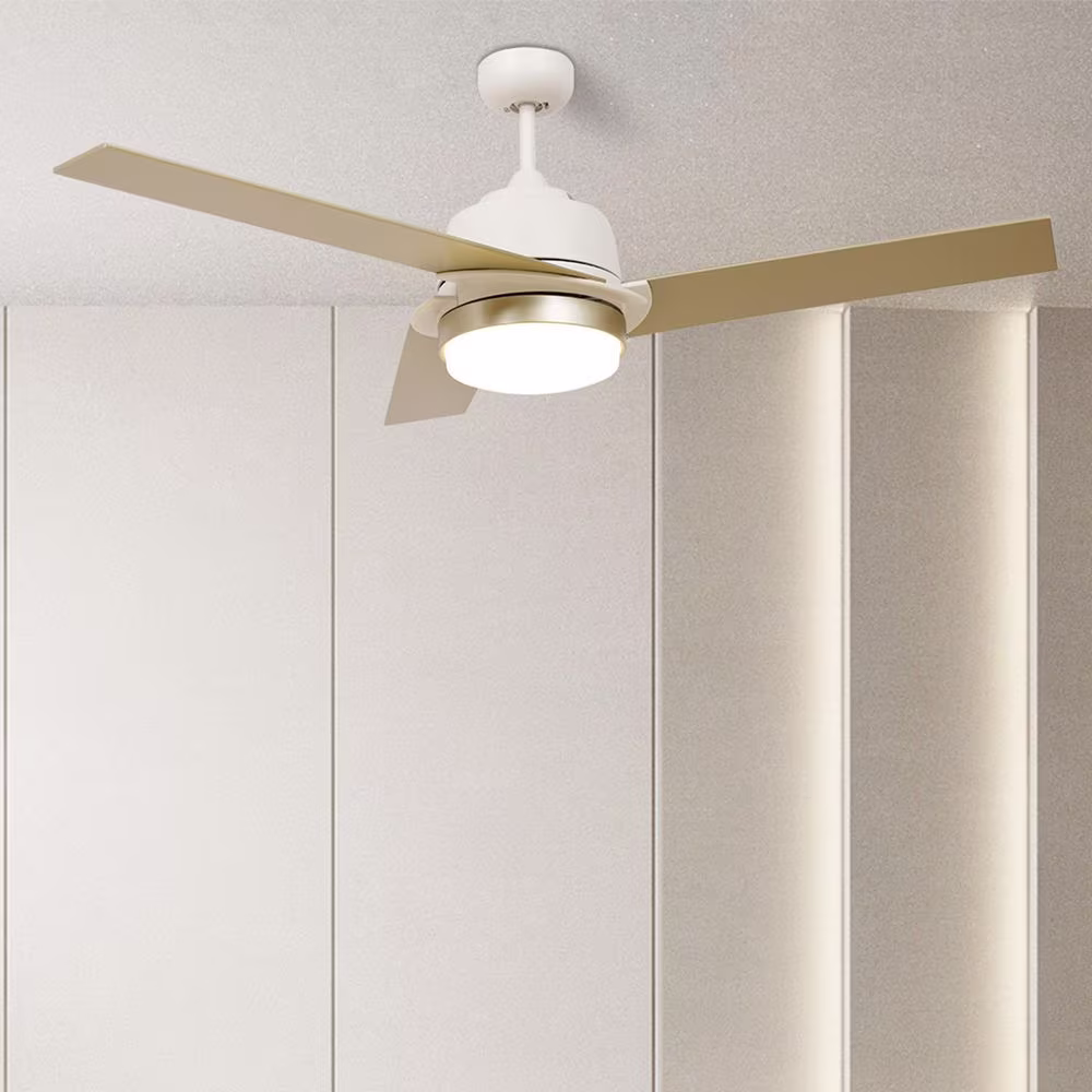 CARRO Abraxas 52 in. Integrated LED Indoor White Smart Ceiling Fan with Light Kit and Wall Control, Works w/Alexa/Google Home