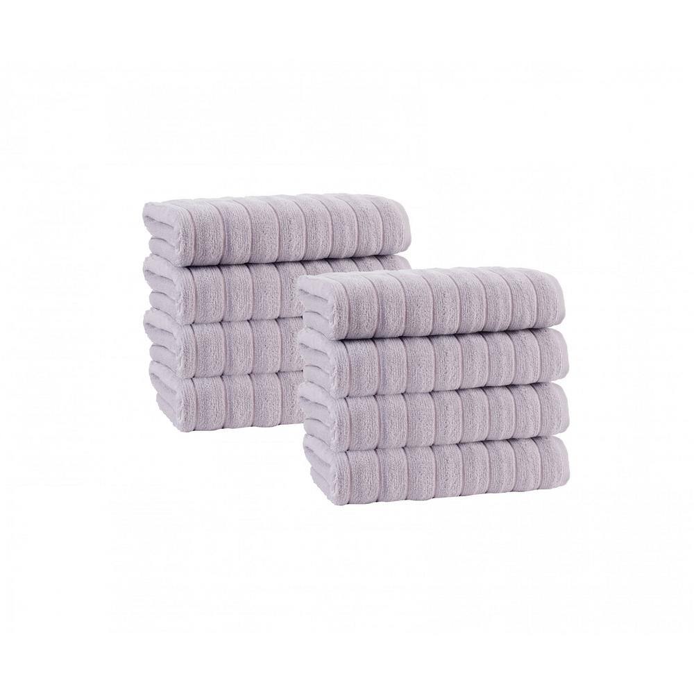 None Vague Turkish Cotton 8-Piece Wash Towels
