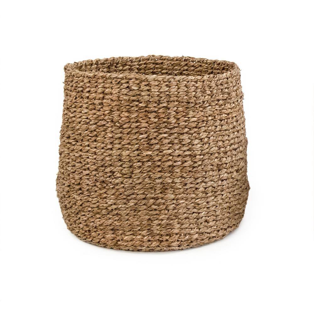 Zentique Concave Hand Woven Wicker Seagrass Large without Handles Basket