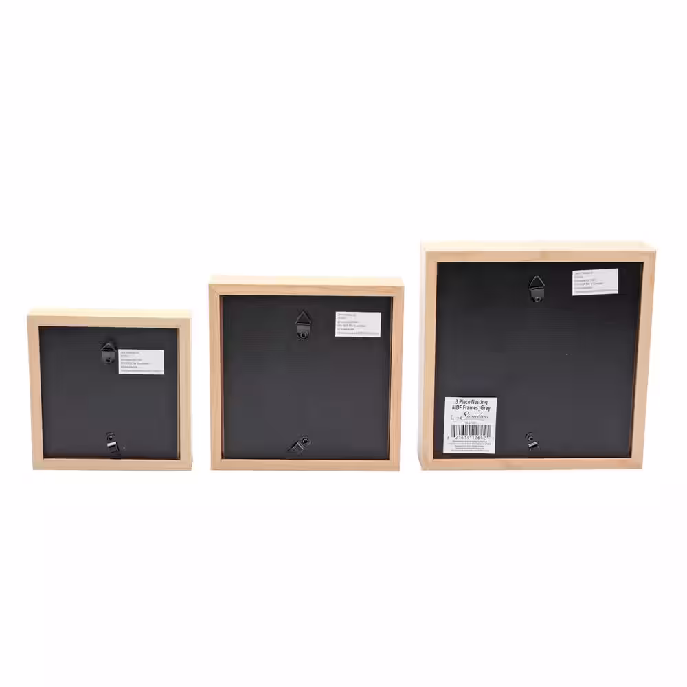 Stonebriar Collection Blonde Wood Nesting Picture Frame Set (Set of 3)