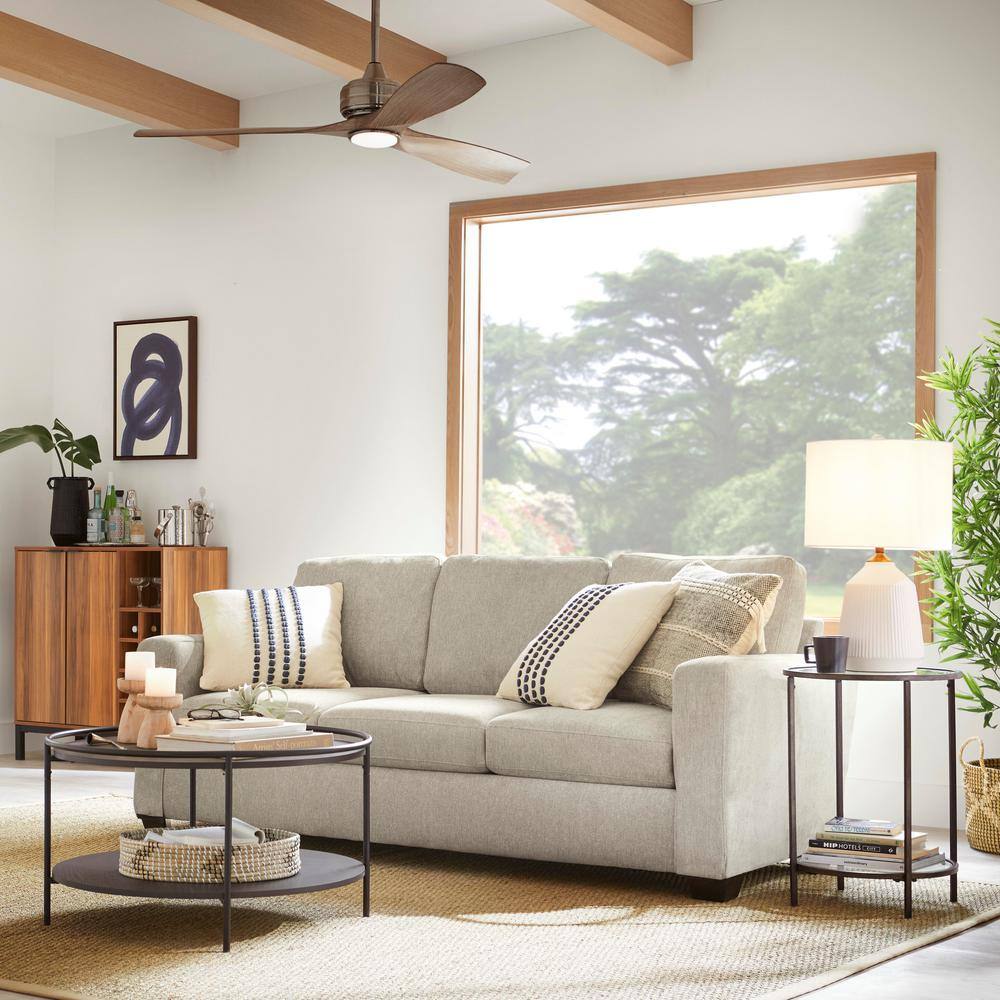 LR Home Eleanor Zanthia Banded 20 in. x 20 in. Black Natural Pillow