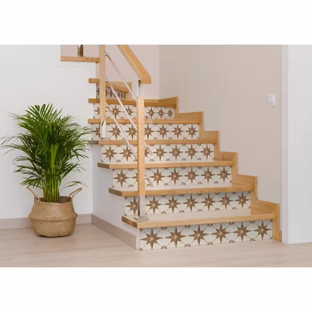 None Brown B58 8 in. x 8 in. Vinyl Peel and Stick Tile (24 Tiles, 10.67 sq.ft./Pack)