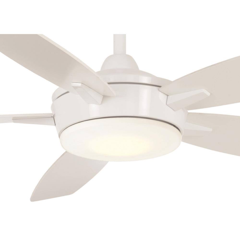 MINKA-AIRE Espace 52 in. Integrated LED Indoor White Ceiling Fan with Light with Remote Control