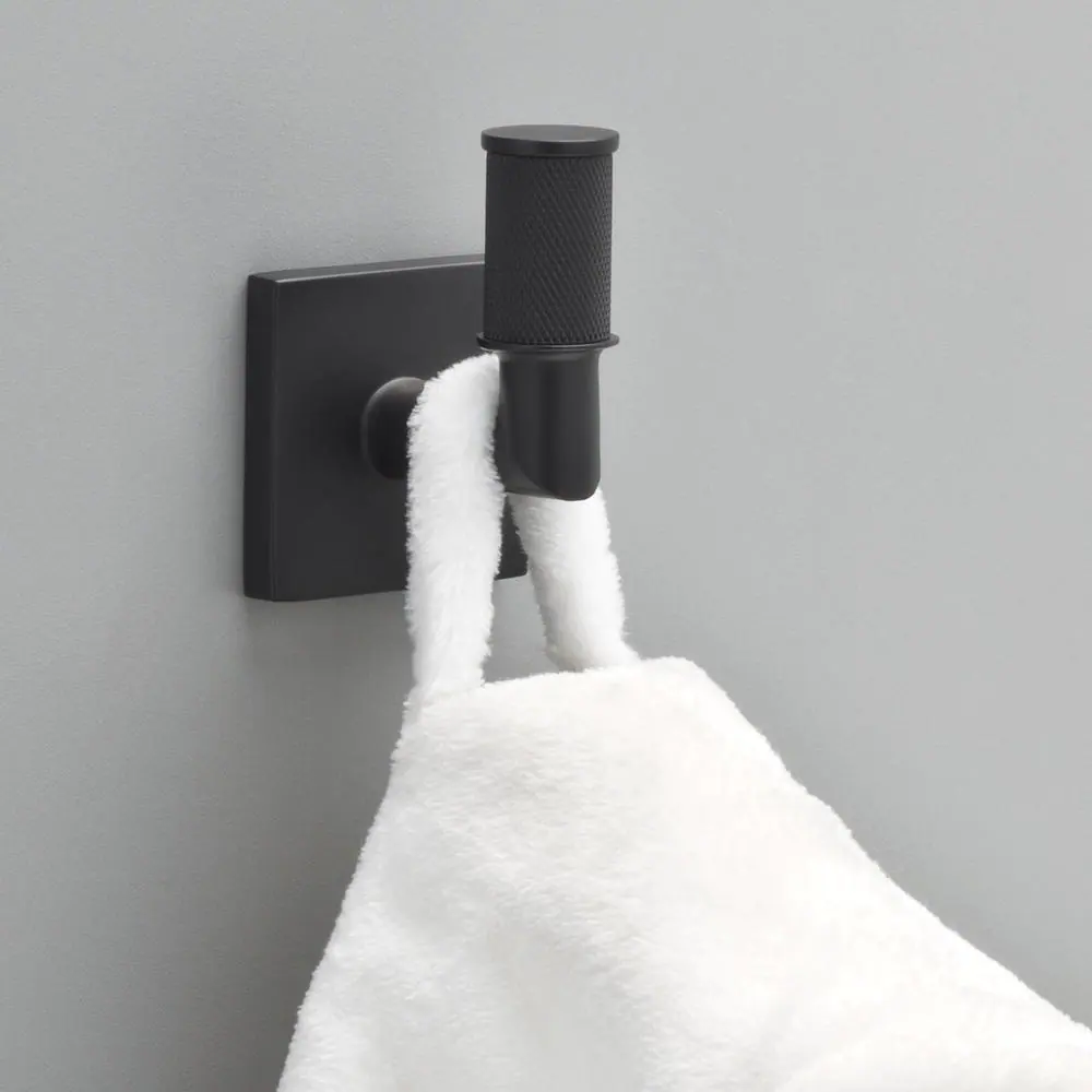 Delta Averland Single Towel Hook Bath Hardware Accessory in Matte Black
