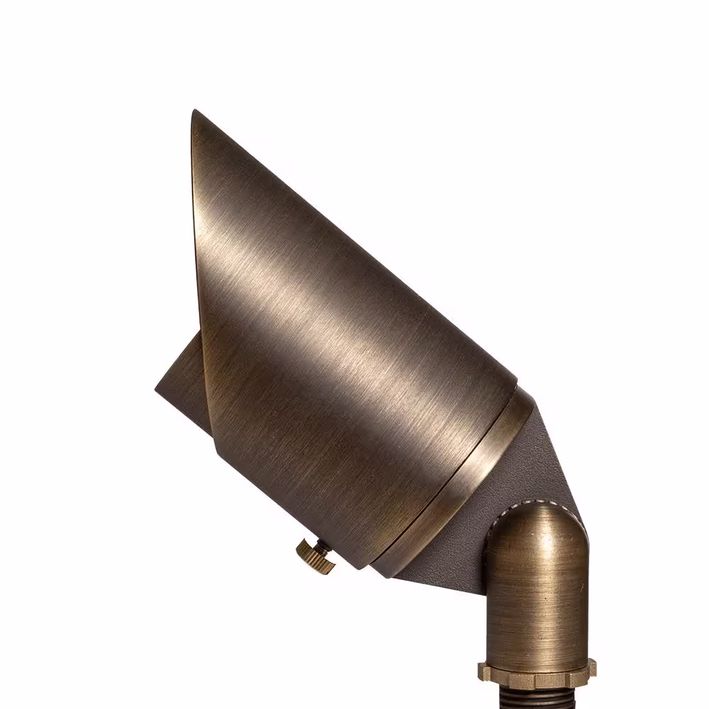 VOLT Low Voltage Bronze Cast Brass Outdoor Spot Light with 5-Watt 2700K LED Bulb