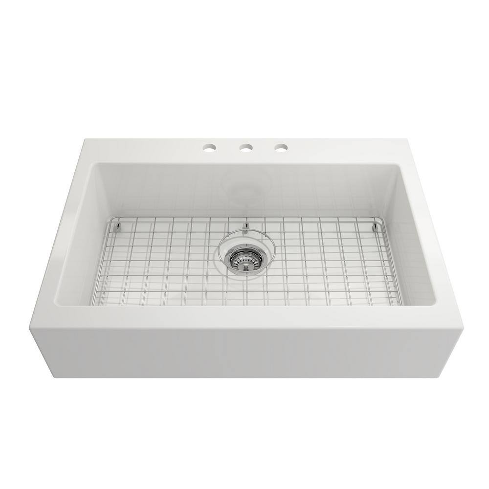 Glacier Bay 29.25 in. x 14.5 in. Sink Grid for 34 in. Apron Front Fireclay Single Bowl Kitchen Sinks in Stainless Steel