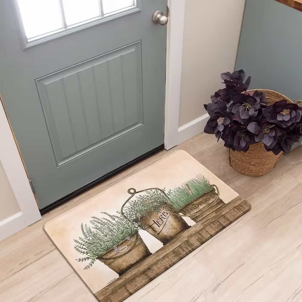 StyleWell Herb Garden Multi 20 in. x 32 in. Kitchen Mat