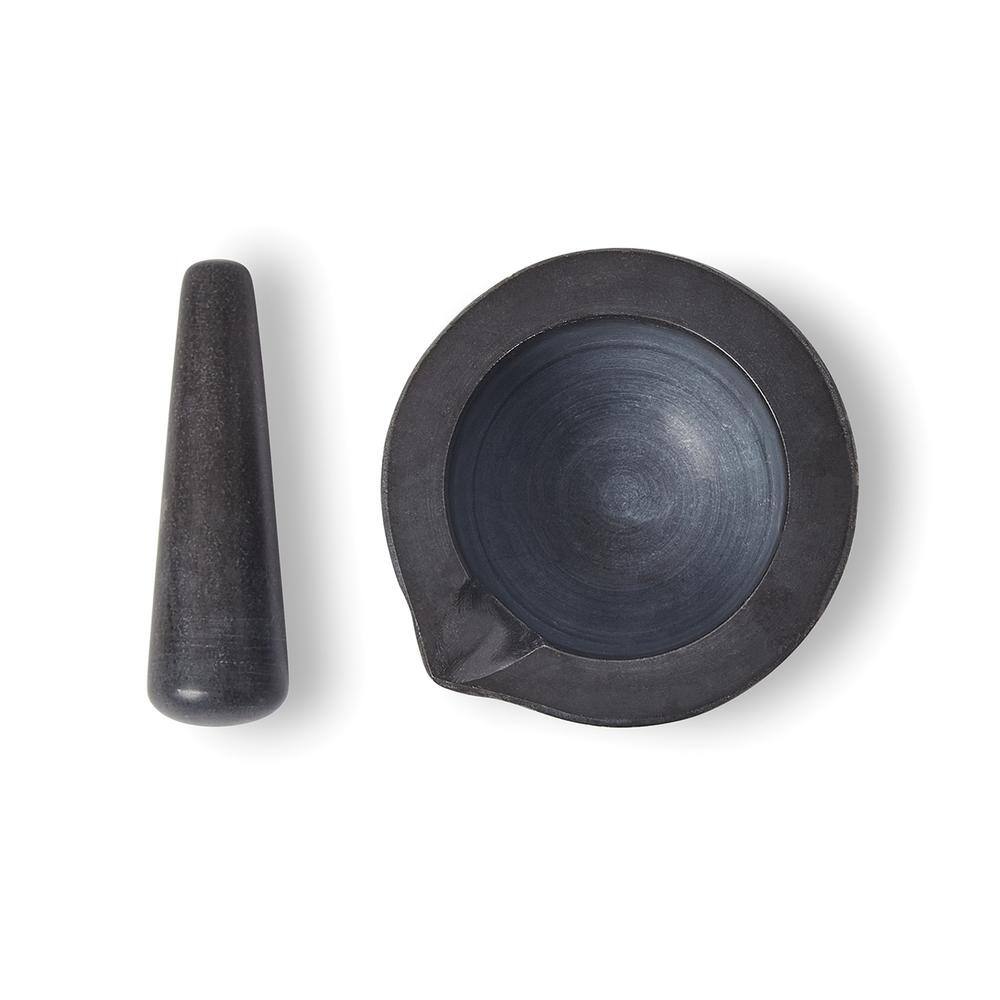 Fox Run Black Marble Mortar and Pest 4.7 in. x 3 in.