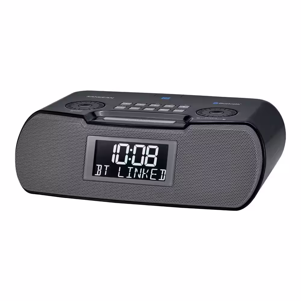 Sangean FM/AM/Bluetooth/Aux-in/USB Charging Digital Tuning Alarm Clock Radio