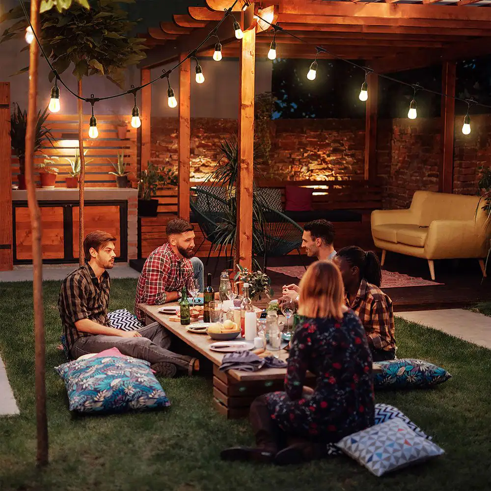 Honeywell Outdoor/Indoor 48 ft. Plug-In A-Shape Bulb String Light Set