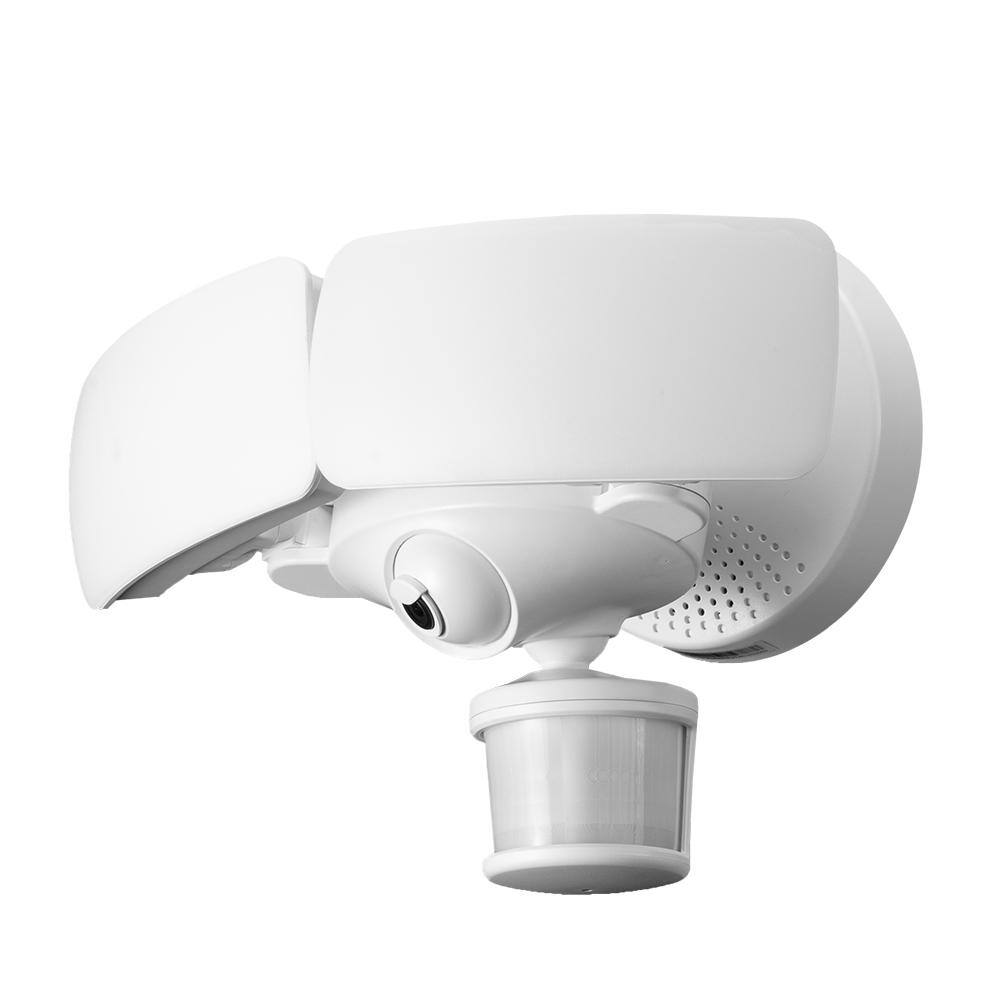 None 200-Watt Equivalence Integrated LED White Smart Motion Activated Outdoor Camera Floodlight