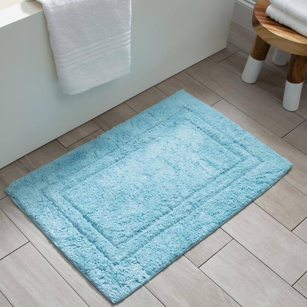 None COVENTRY BATH MAT 20 in. x 30 in. COTTON LT. BLUE