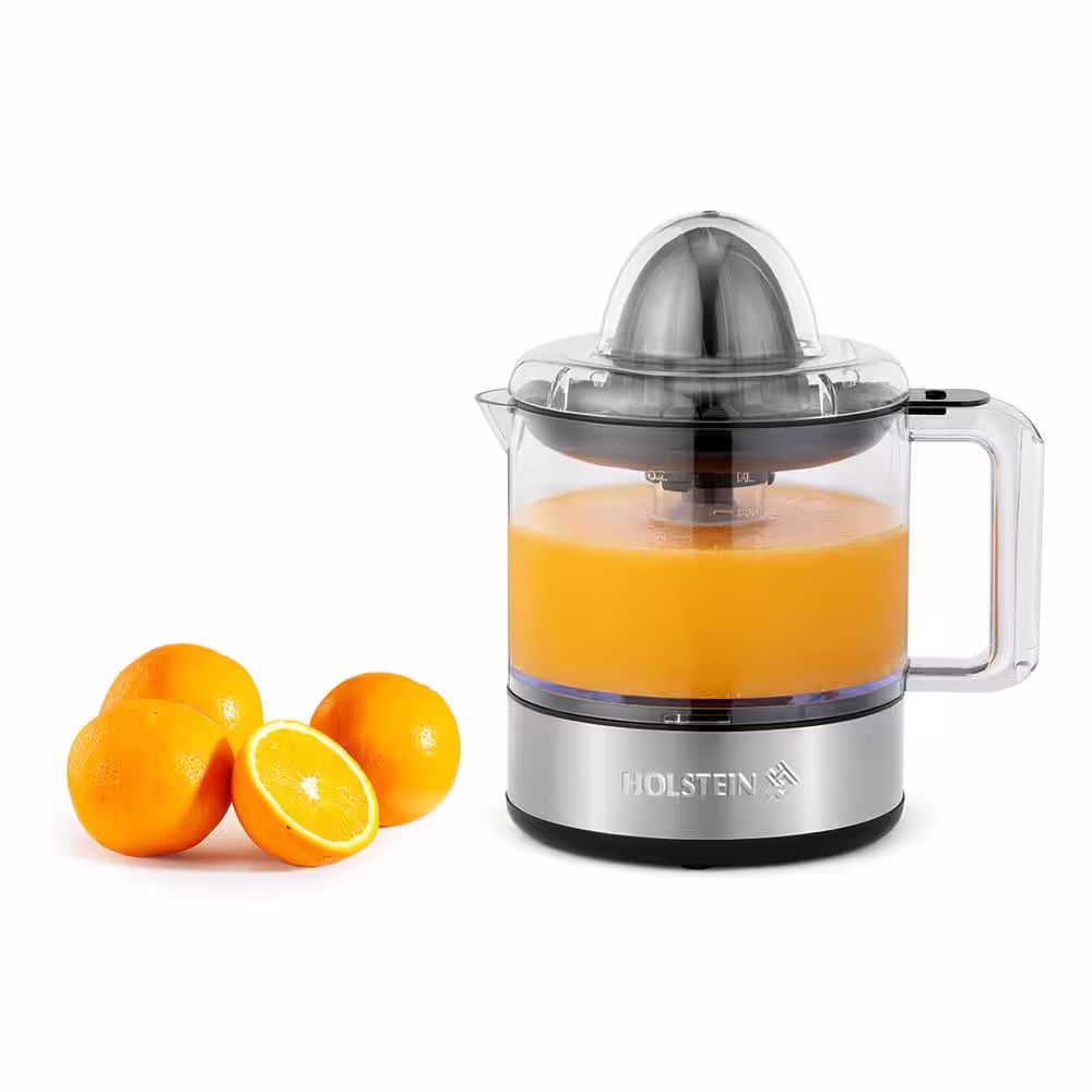 HOLSTEIN HOUSEWARES 25 oz. Stainless Steel Electric Citrus Juicer