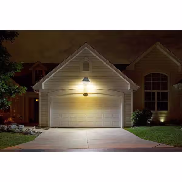 Defiant 350-Watt Equivalent Integrated LED Gray Outdoor Area Light Wall/Pole Mountable with Dusk to Dawn Control (2-Pack)