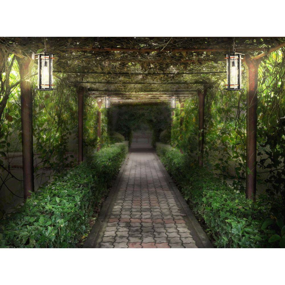 The Great Outdoors San Marcos 1-Light Sand Coal and Antique Copper Outdoor Hanging Light