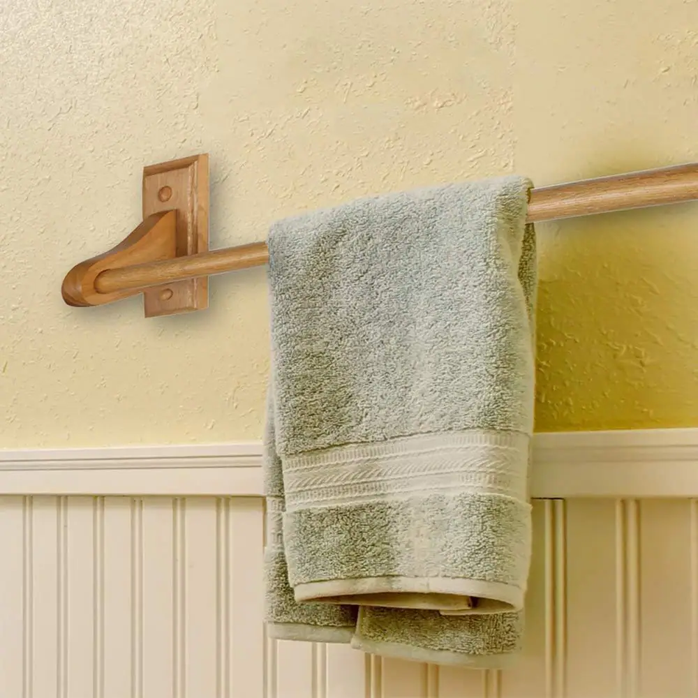 Design House Dalton 24 in. Towel Bar in Honey Oak