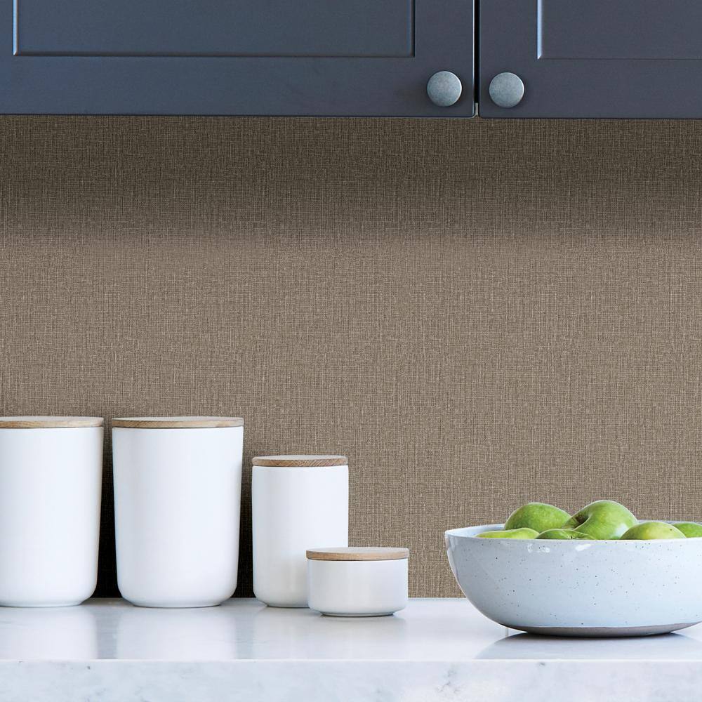 WallPops Natural Linen Faux Materials Adhesive Film (Set of 2)