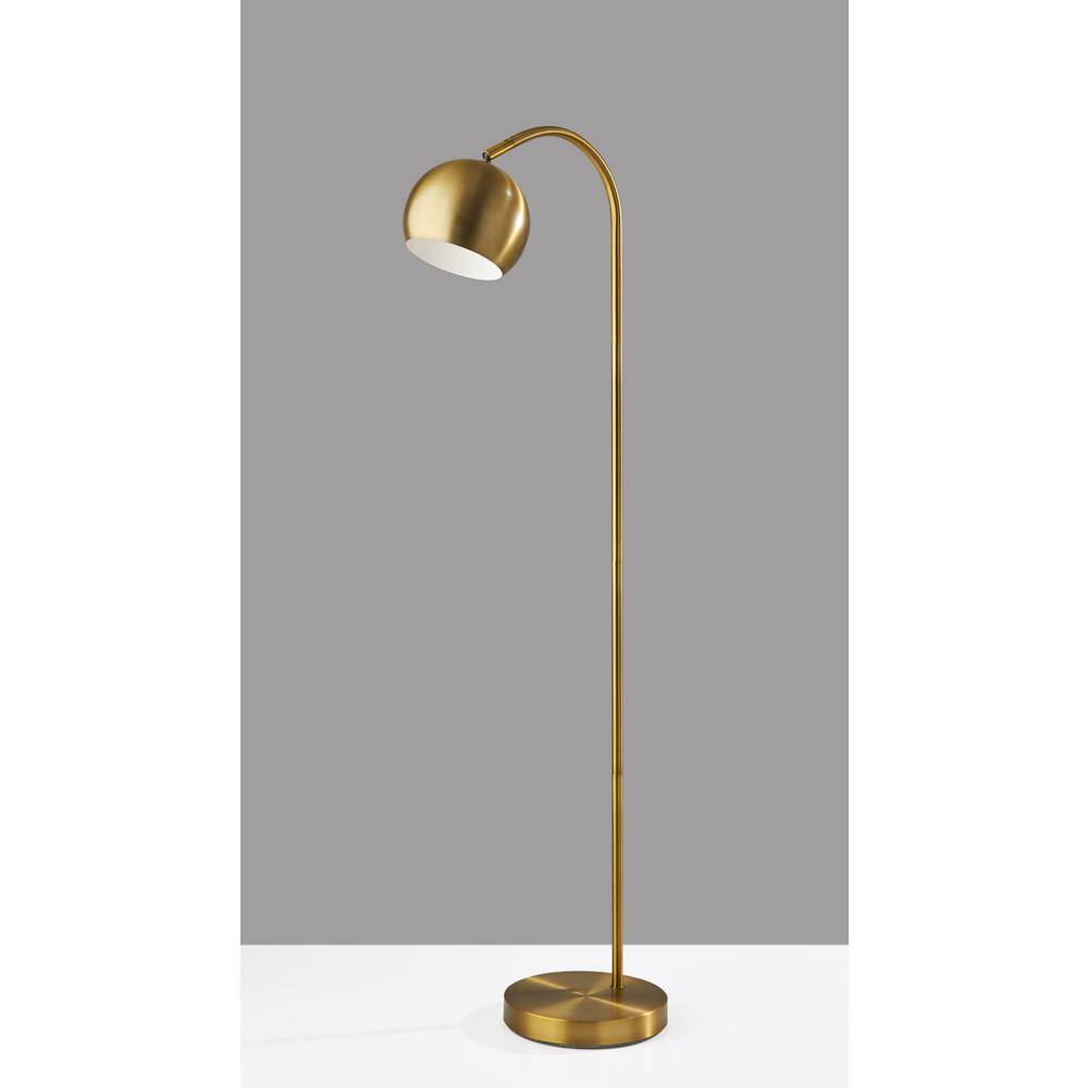 Adesso Emerson 59 in. Antique Brass Floor Lamp