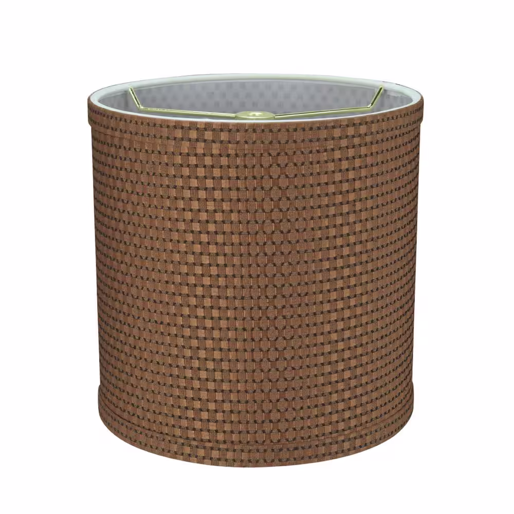 Aspen Creative Corporation 8 in. x 8 in. Brown Drum/Cylinder Lamp Shade