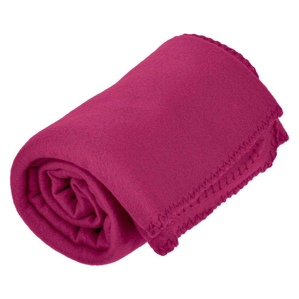 Imperial Home 50 in. x 60 in. Orchid Purple Super Soft Fleece Throw Blanket