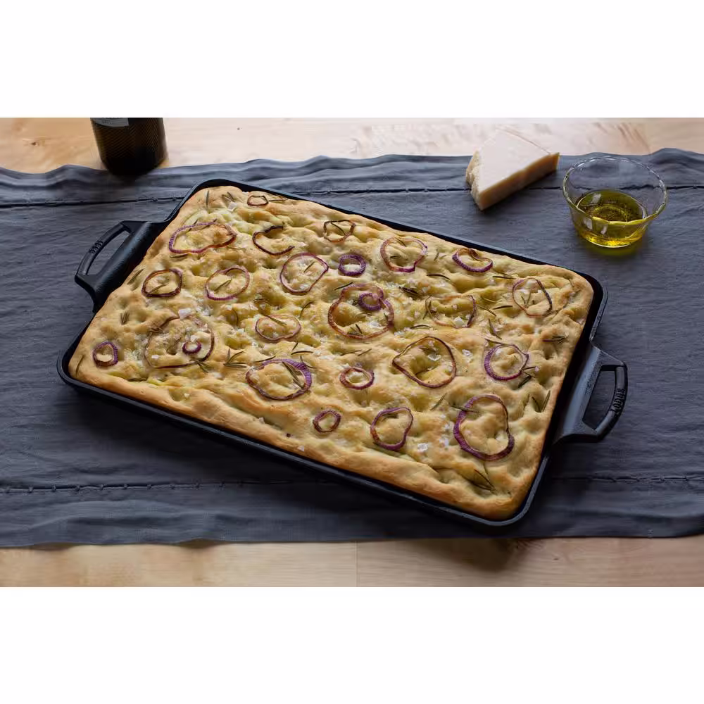 Lodge 15.5 in. x 10.5 in. Cast Iron Baking Pan