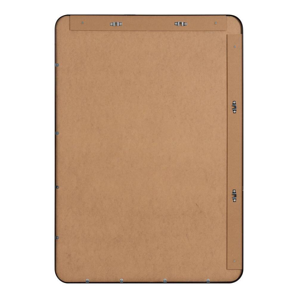 Kate and Laurel Zayda 30.00 in. W x 41.96 in. H Black Rectangle Decorative Wall Mirror