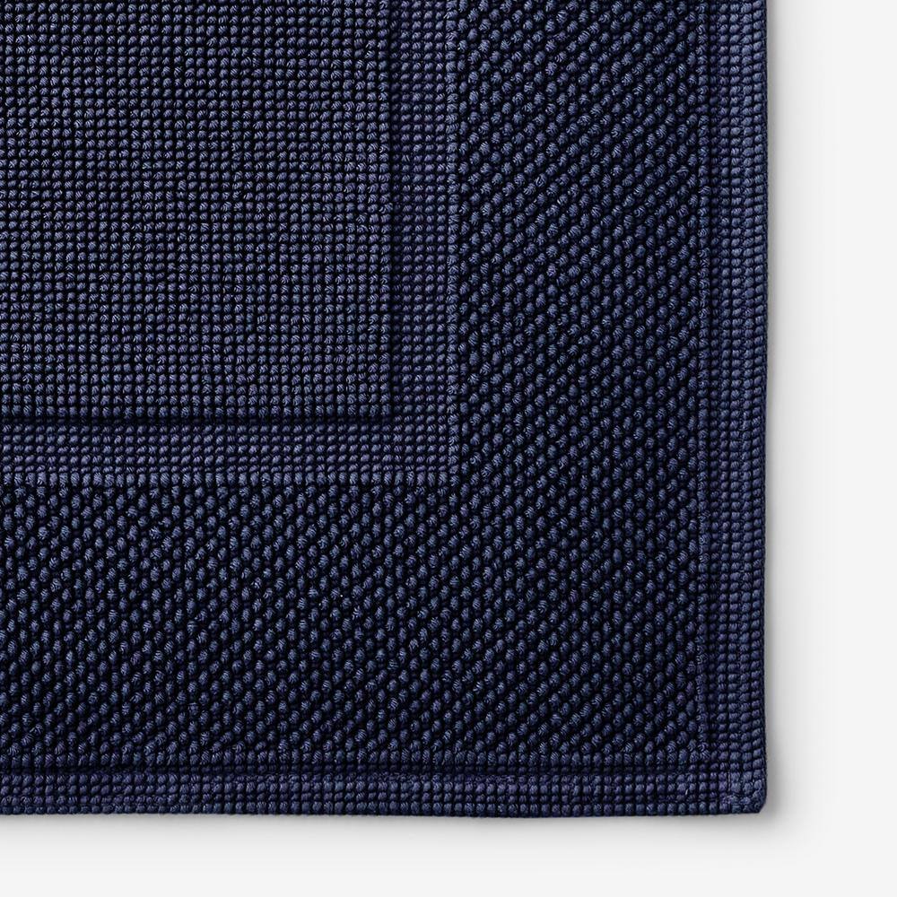 The Company Store Legends Luxury Sterling Indigo 24 in. x 17 in. Cotton Bath Mat