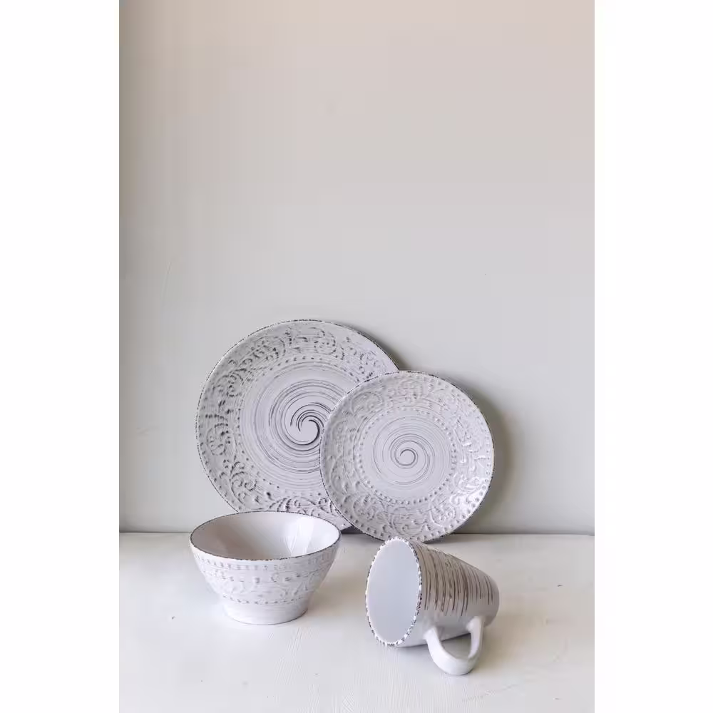 Over and Back Allegra 16 pc Casual Stoneware Dinnerware set (Service for 4)