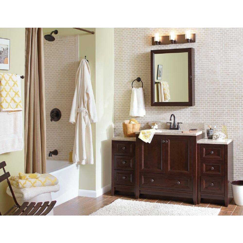 Delta Porter 3-Piece Bath Hardware Set with Towel Ring, Toilet Paper Holder and Towel Hook in Oil Rubbed Bronze