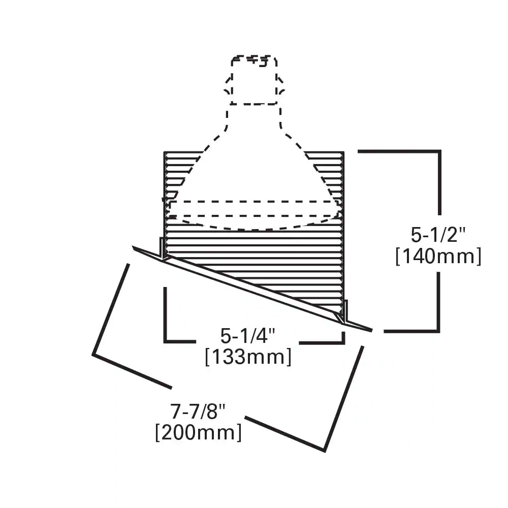 Halo 6 in. White Recessed Lighting Sloped Ceiling Trim with Coilex Baffle