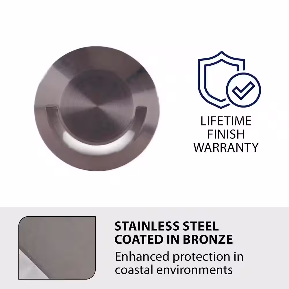 None Inground Indicator Light Low-Voltage Bronze LED with 2700K Color Temp