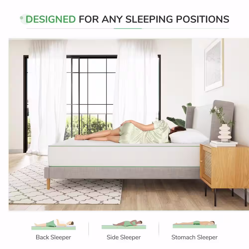 Novilla Full Medium Gel Memory Foam 10 in. Accurate Support Mattress