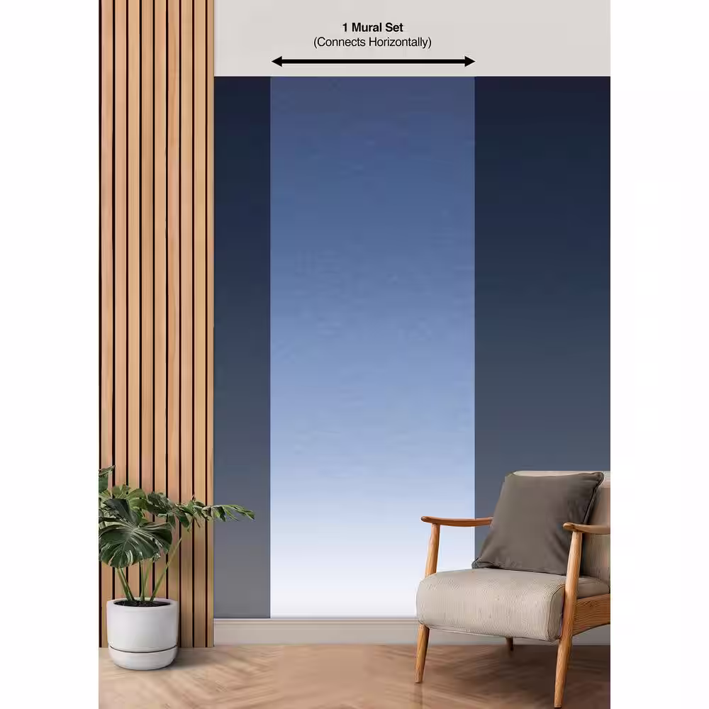 RoomMates Blue Aura Ombre Abstract Peel and Stick Wall Mural