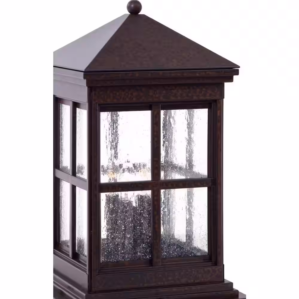 Minka Lavery Berkeley 4-Light Rust Outdoor Post Mount Lantern